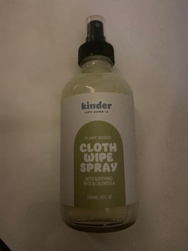Customer photo review of Cloth Wipe Spray: Soothing Aloe and Calendula