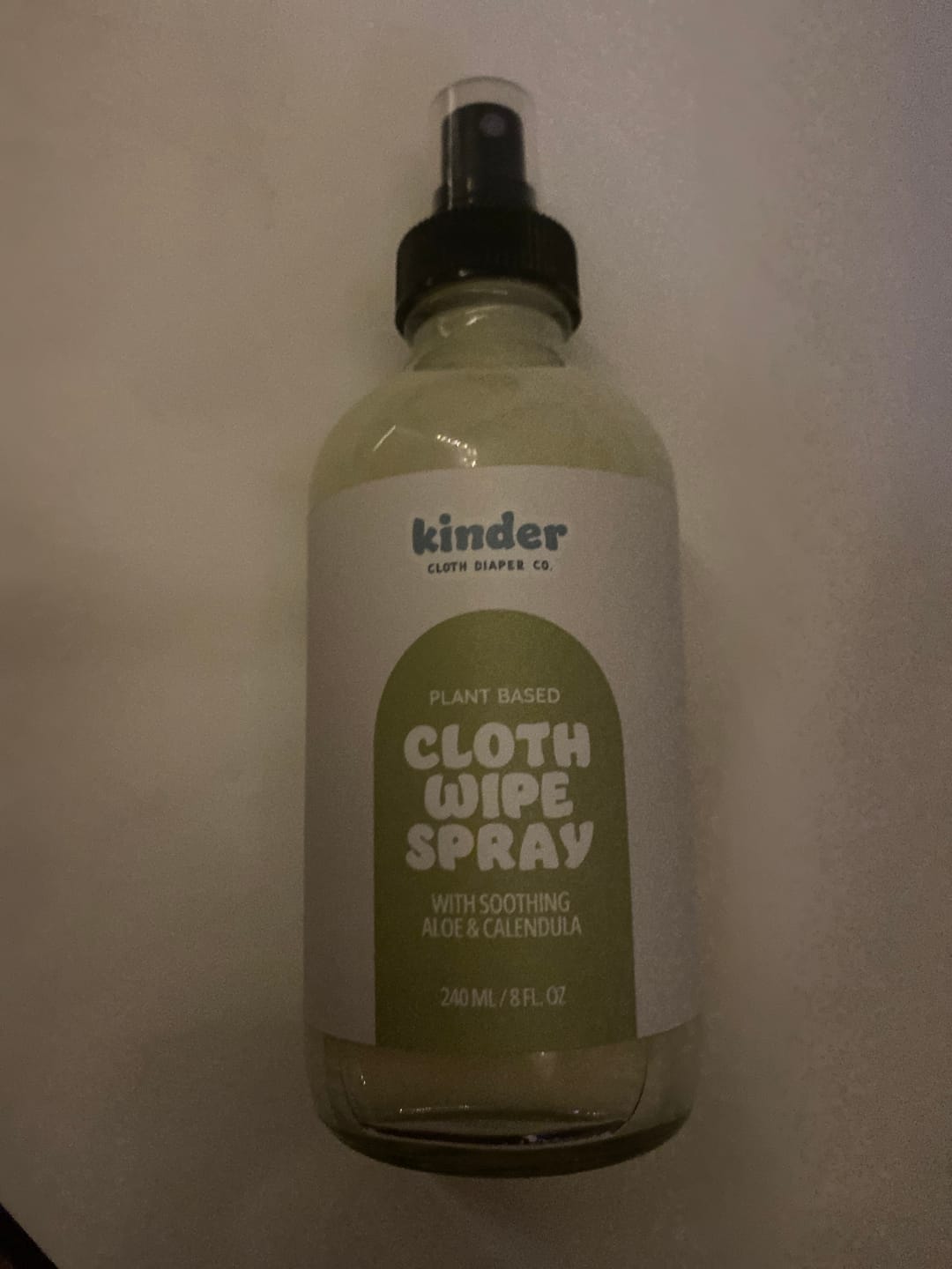Customer photo review of Cloth Wipe Spray: Soothing Aloe and Calendula