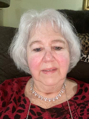 Customer photo review of CZ Statement Necklace in Silver-Tone