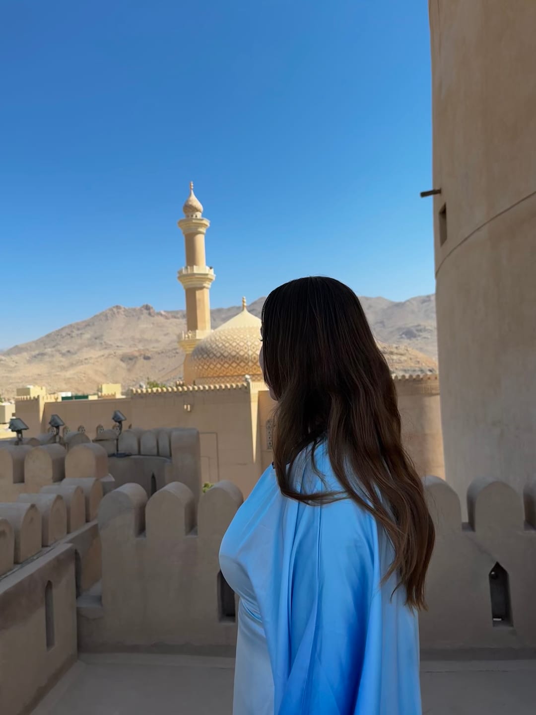 Customer photo review of Butterfly Ombre Abaya - Blue