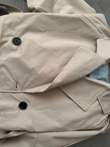 Customer photo review of Blair Cropped Trenchcoat