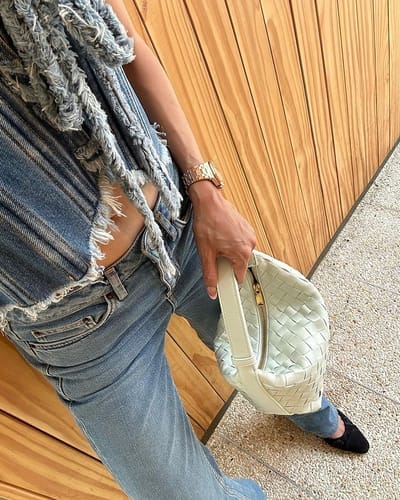 Customer photo review of Mica Mini Woven Bag