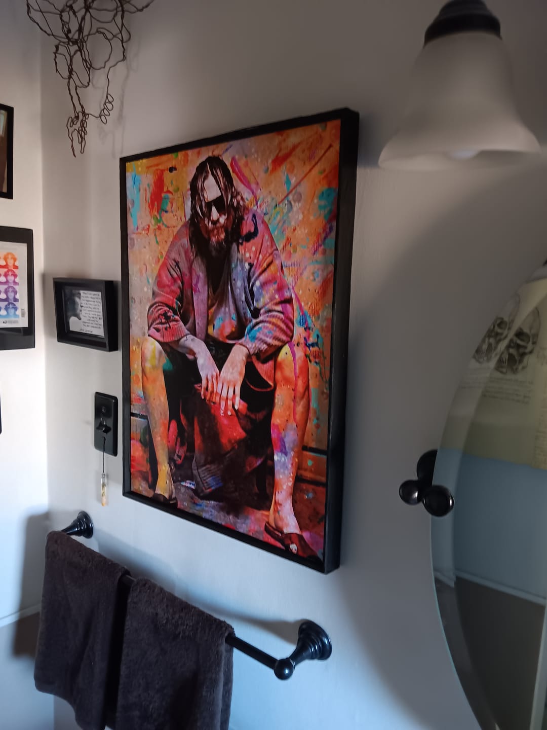 Customer photo review of Lebowski Toilet Colors Wall Art