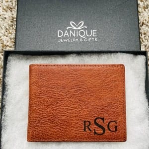 Customer photo review of Personalized Leather Wallet with Monogram or Handwriting