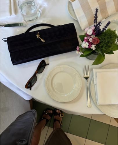 Customer photo review of Bianca Suede Bag