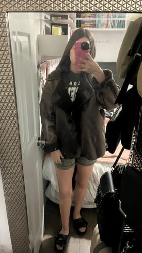 Customer photo review of Laila Faux Leather Jacket
