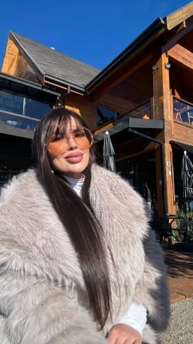 Customer photo review of Jenna Faux Fur Coat