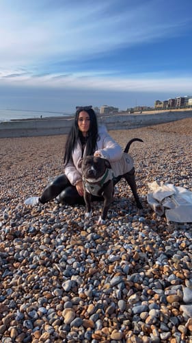 Angelika K. review of Dog Fleece With Zip - Tan image 1 out of 3