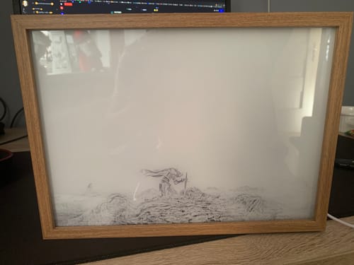 Customer photo review of Elden Ring LED Light Up Painting Frame - Glowing Frame 4D Painting
