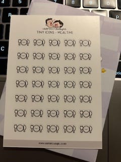 Customer photo review of Tiny Icons - Meal Time Planner Stickers