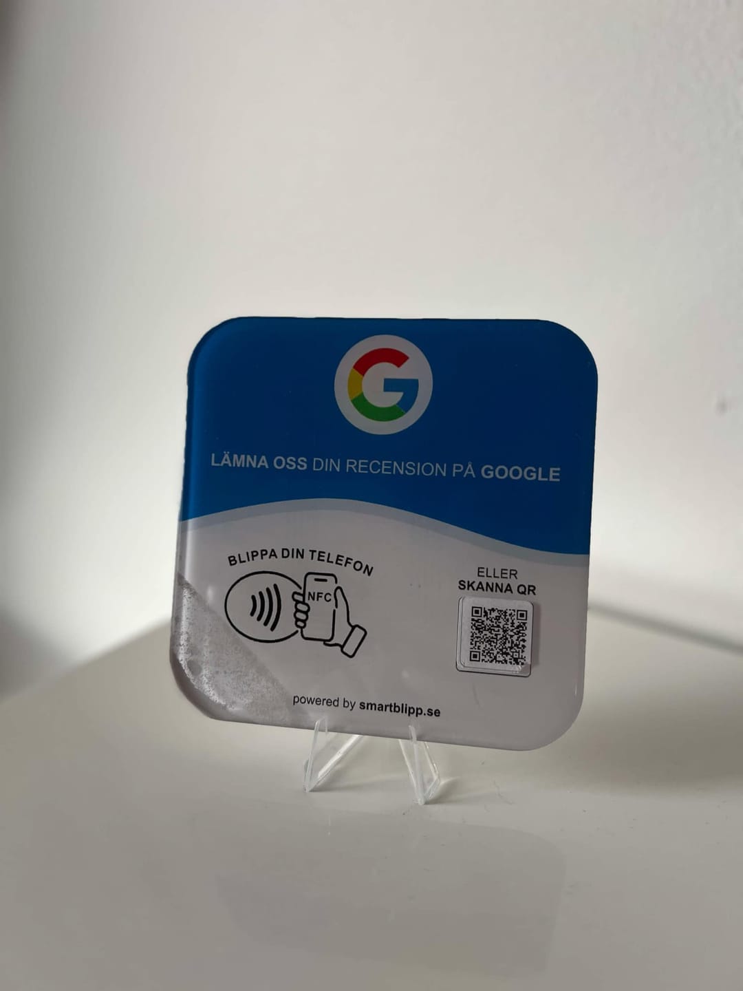 Customer photo review of Google Recensioner – Platta med NFC och QR-kod