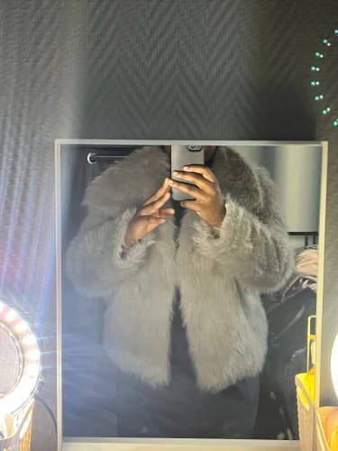 Customer photo review of Jenna Faux Fur Coat