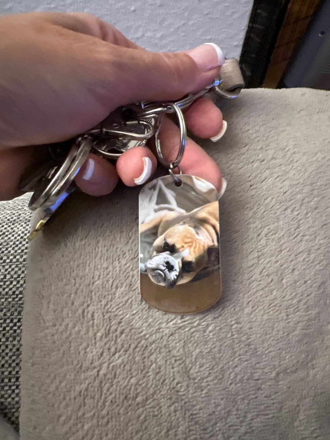 Customer photo review of Mein Zuhause - Individueller Dog Tag Schlüsselanhänger