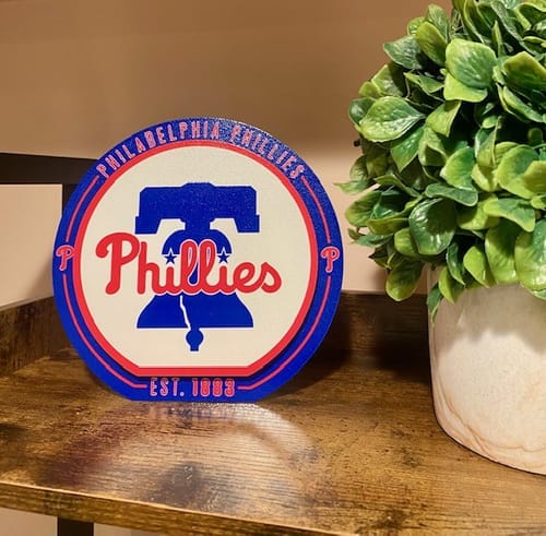 Customer photo review of Philadelphia Phillies "Double Play" On the Shelf or on the Wall Art