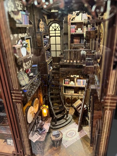 Customer photo review of Ancient Book Collection Room 3D Wooden Puzzle Book Nook