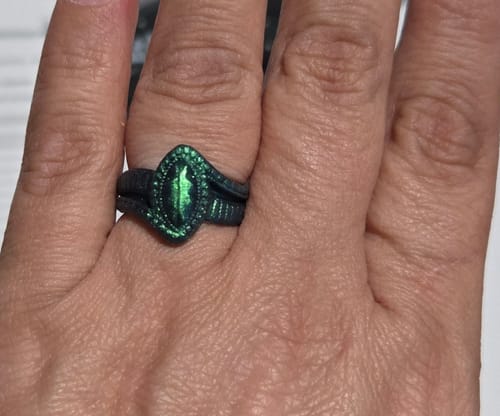 Customer photo review of NEW - Limited Edition! Pearl Colors Silicone Diamond Rings