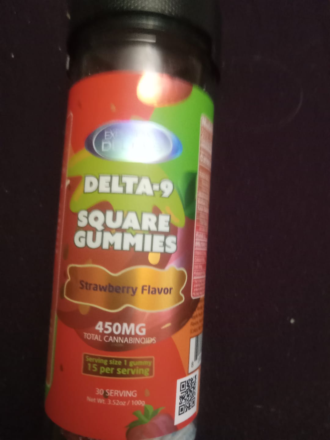 Customer photo review of Delta 9 Square Gummies - Strawberry Flavor