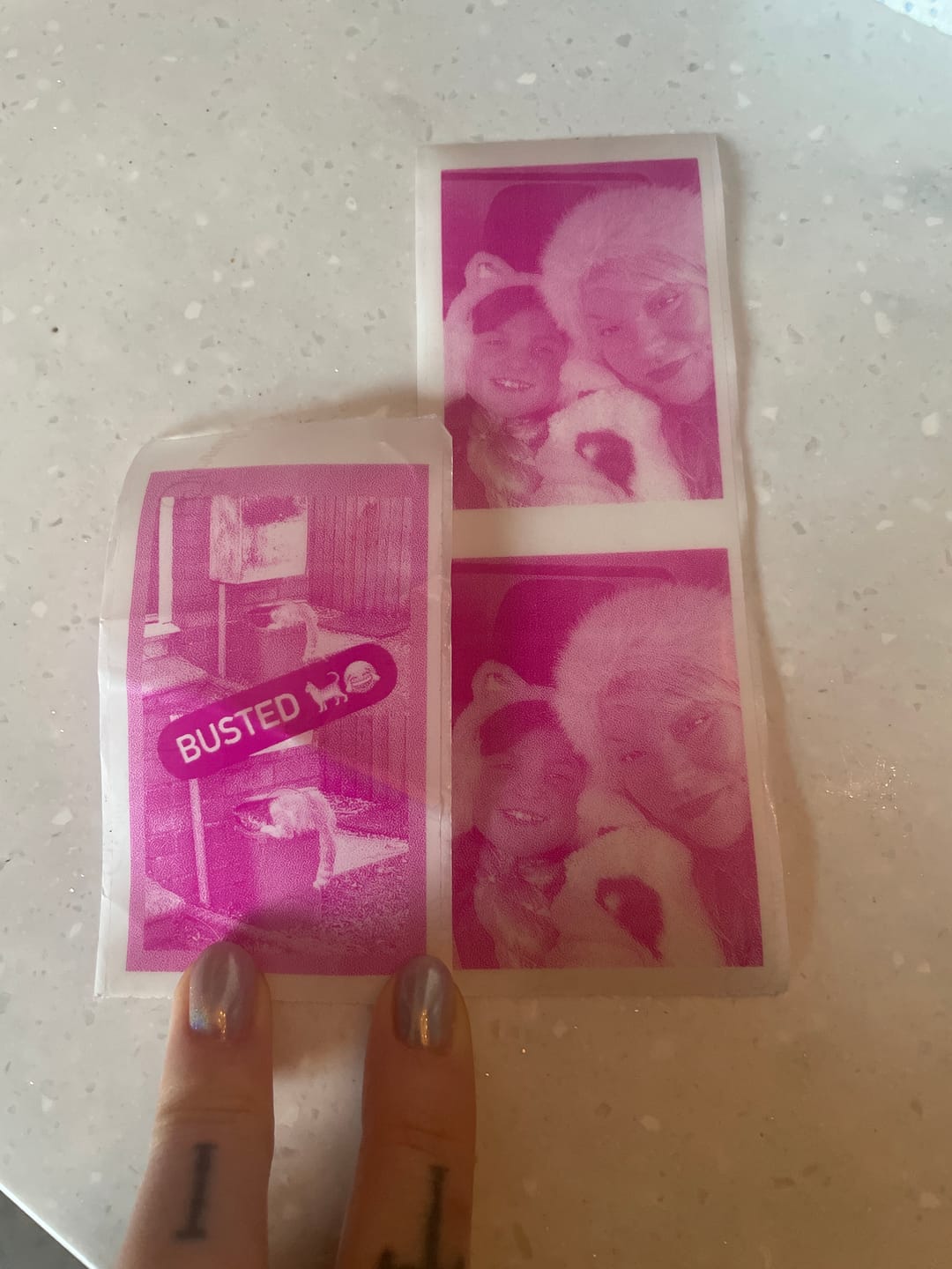 Customer photo review of thermal sticker paper - red/green/blue