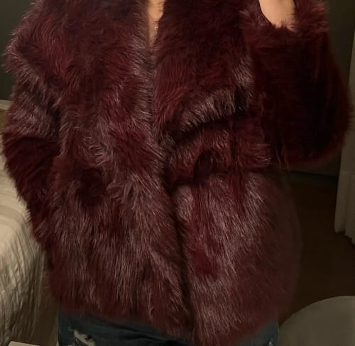 Customer photo review of Jenna Faux Fur Coat
