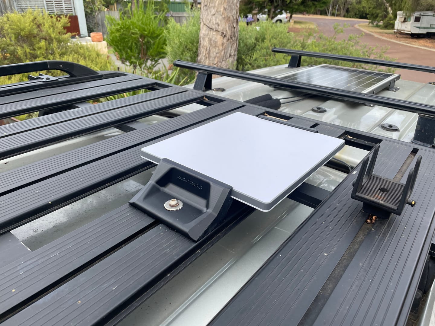 Customer photo review of Starlink Mini Roof Rack Mount