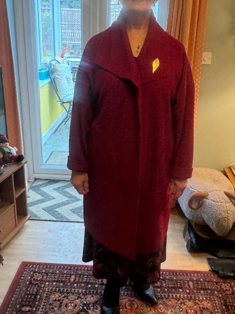 Customer photo review of Plain Sheep Loop Boucle Fabric