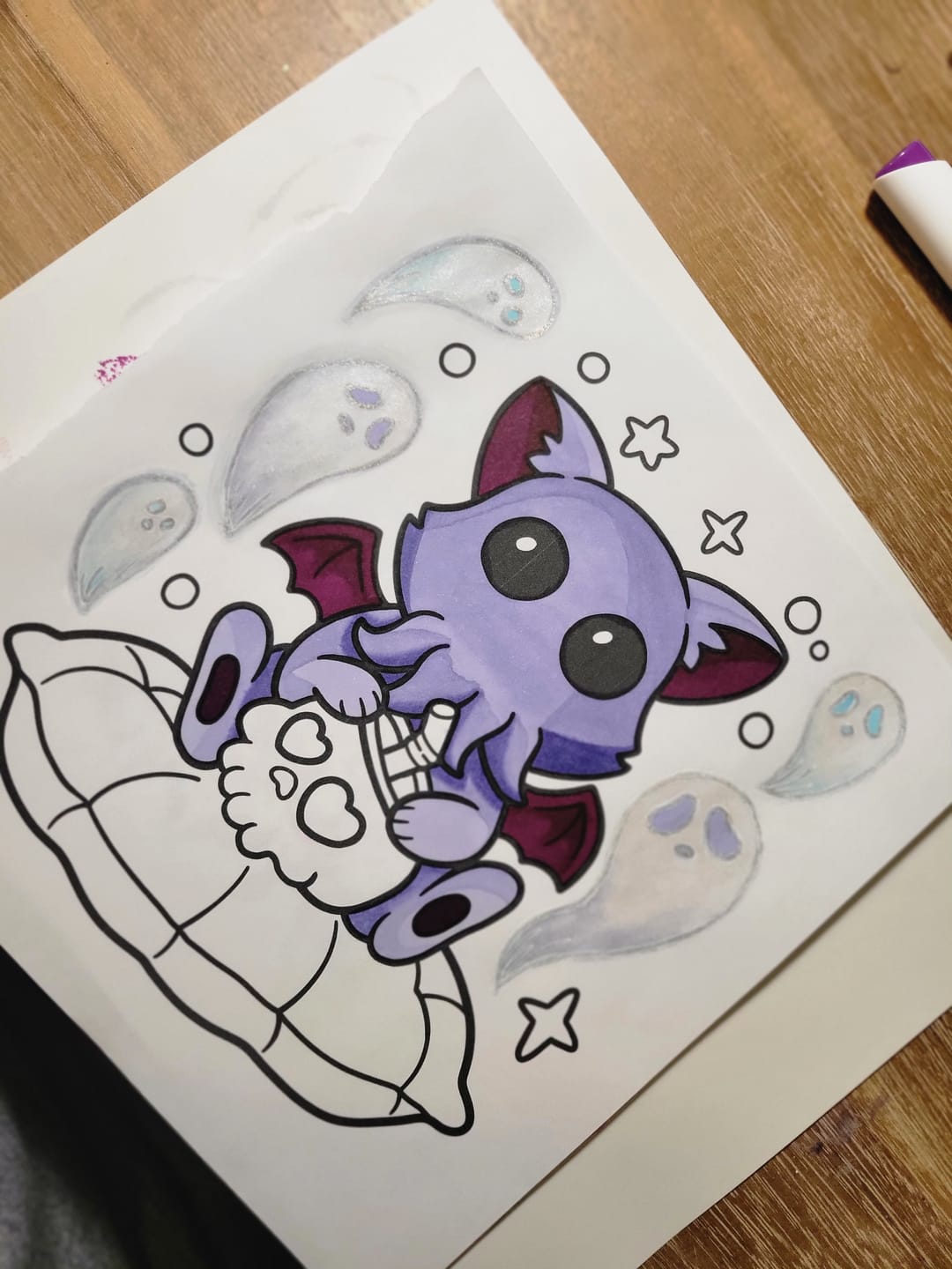 Customer photo review of Ohuhu Kaala Slim Broad and Fine Dual Tips Alcohol Art Markers - 24 Basic Colors