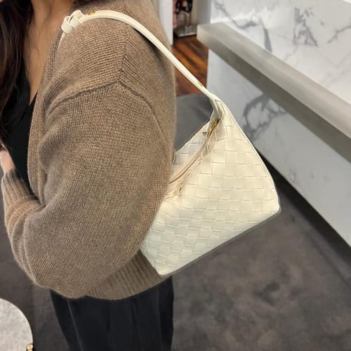 Customer photo review of Mica Mini Woven Bag