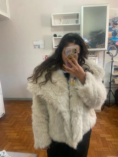 Customer photo review of Jenna Faux Fur Coat
