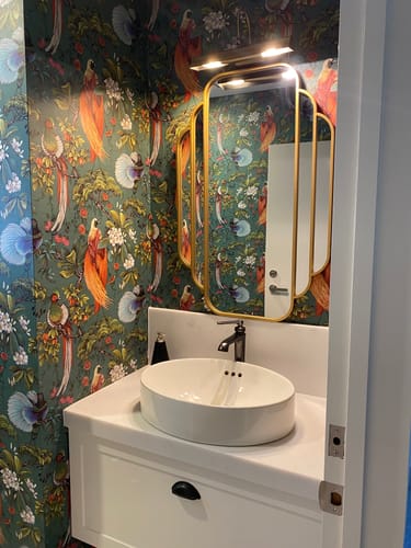 Customer photo review of Yasuni - Orential Tropical Bird Wallpaper - Pink