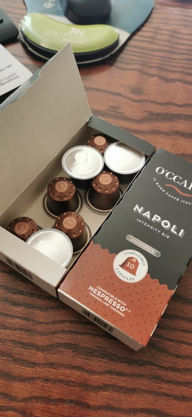Customer photo review of Pack Occaffe 120 Cápsulas Aluminio Compatibles para Nespresso