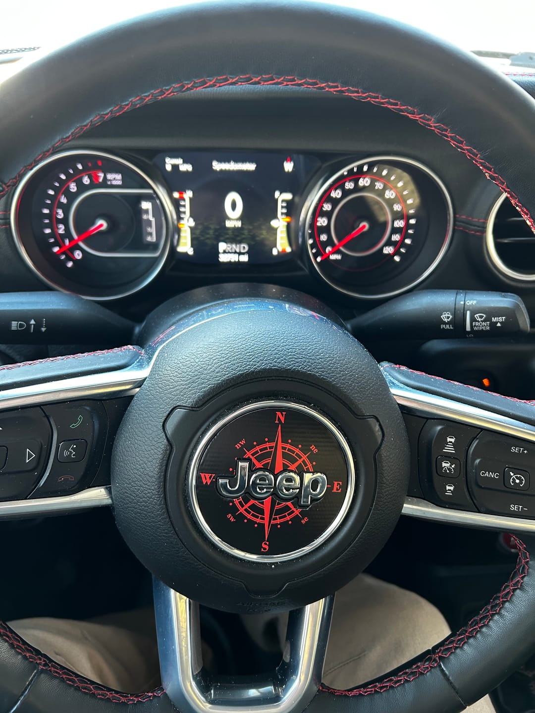 Customer photo review of Compass Steering Wheel Decal for Jeep