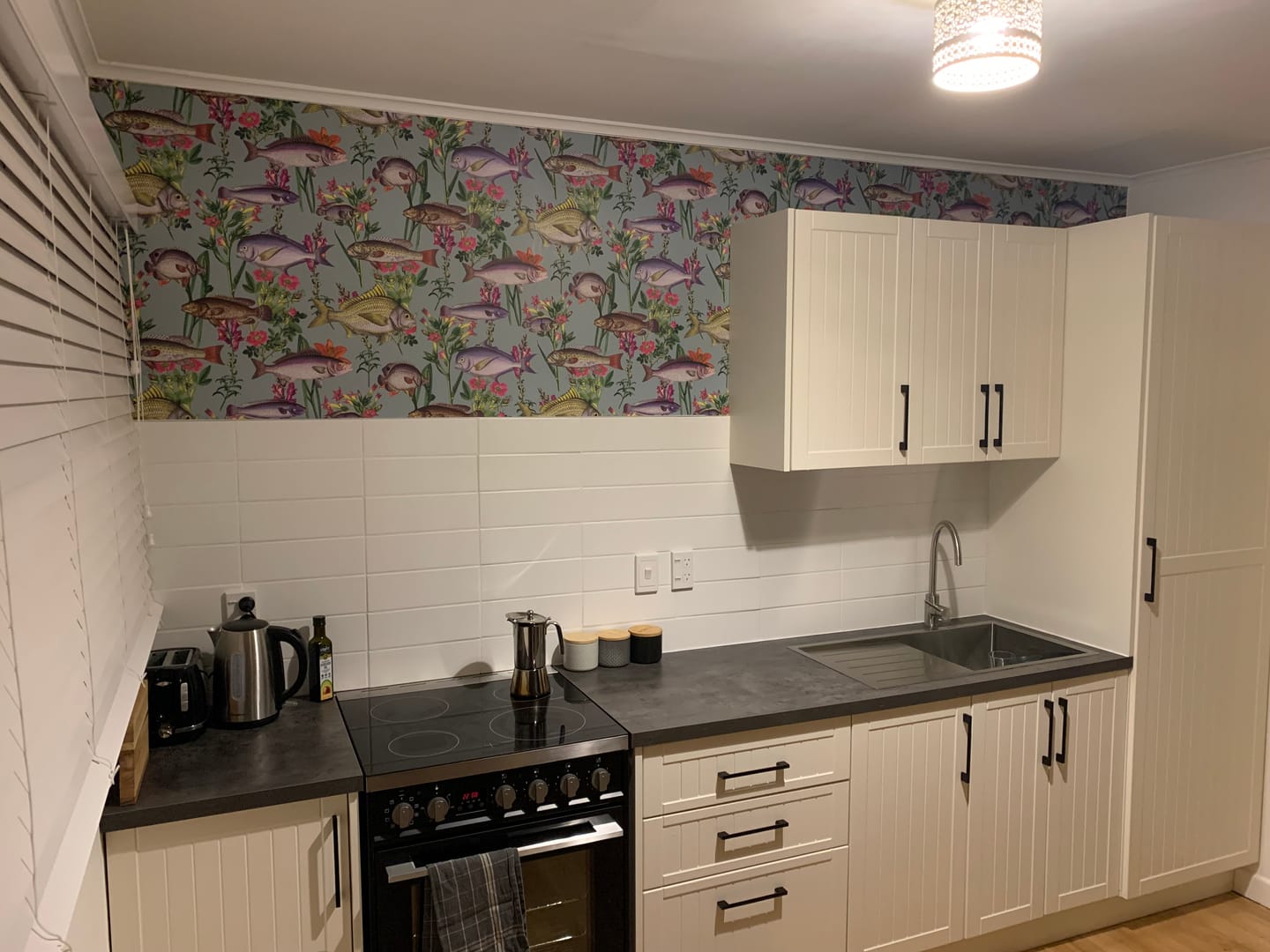 Customer photo review of Lagoon Fish Wallpaper - Teal