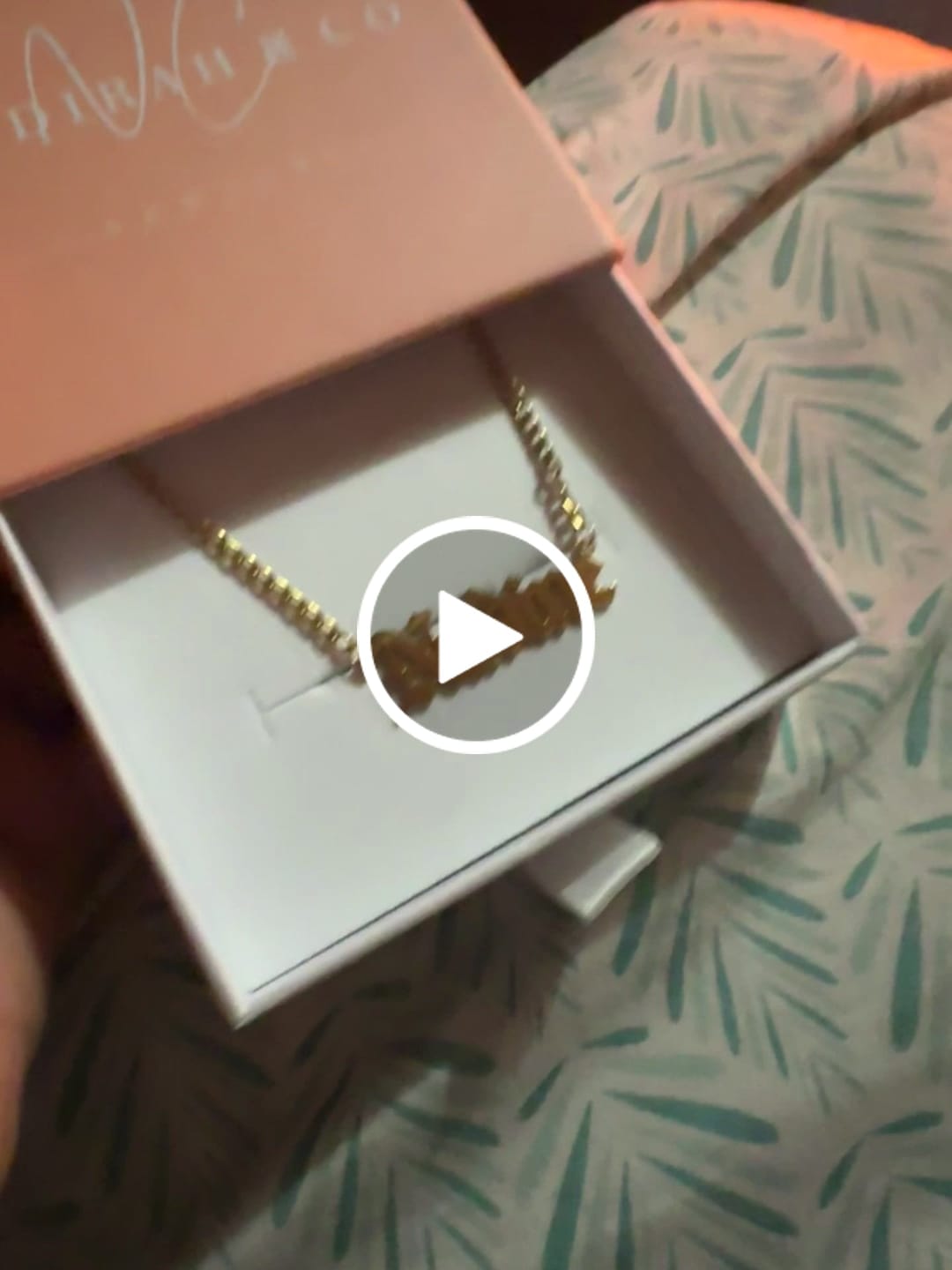Customer video review of Old English Custom Necklace