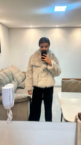 Customer photo review of Jenna Faux Fur Coat