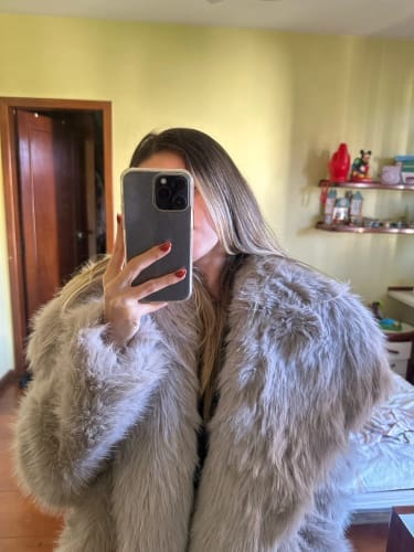 Customer photo review of Jenna Faux Fur Coat
