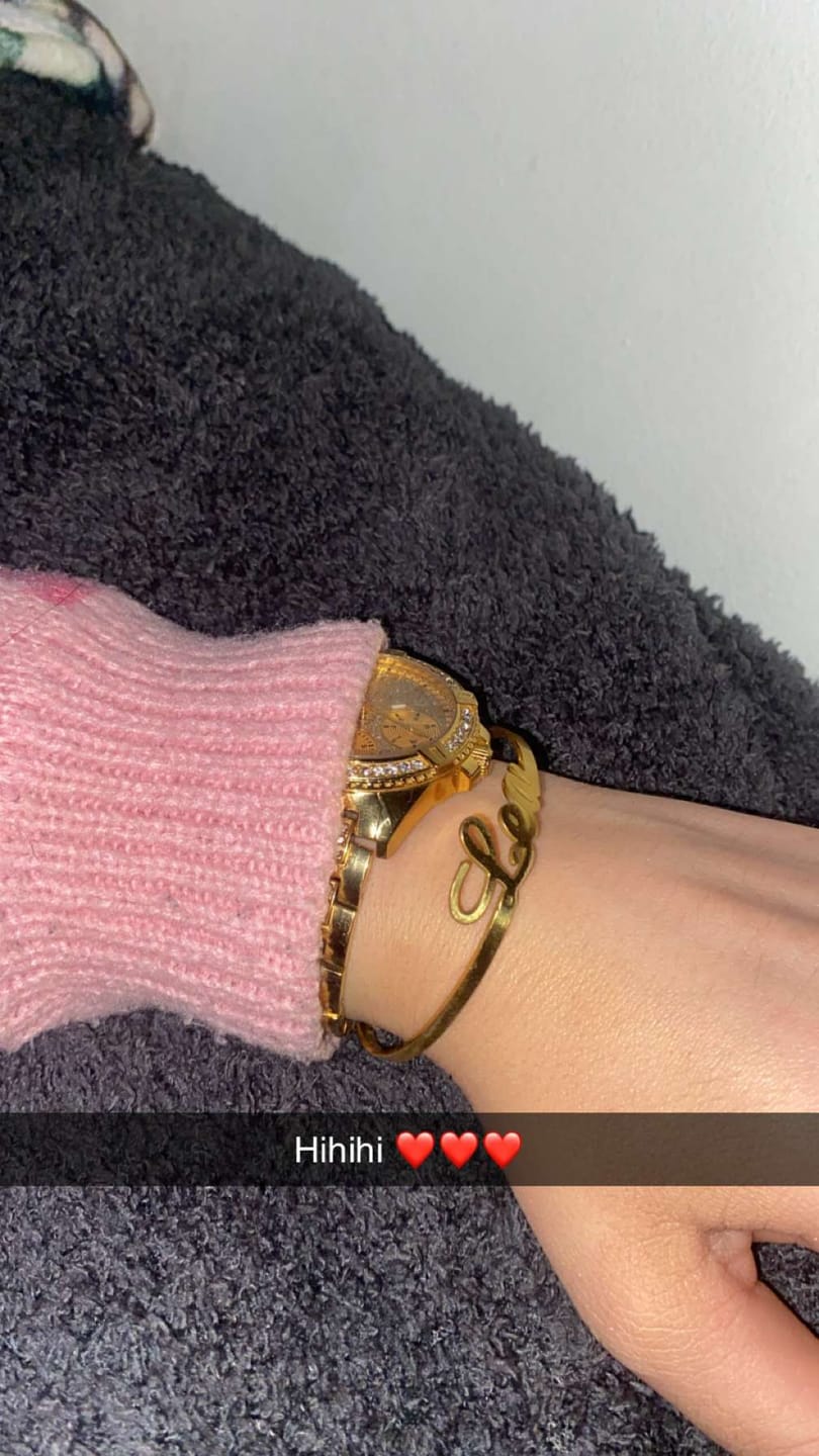 Customer photo review of Bracelet Jonc Ouvert Personnalisé