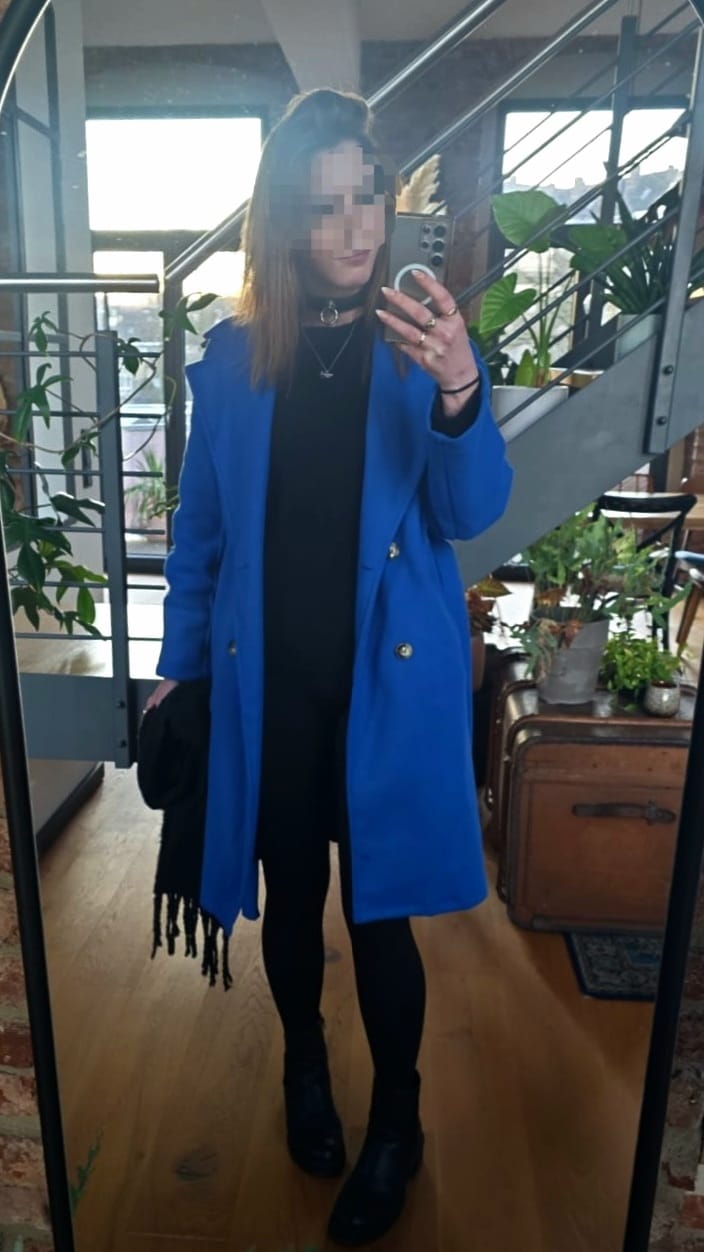 Customer photo review of SiaLinda: Halsband echtes Elch Leder schwarz, 2 Größen, 2 O-Ringe, 20mm breit