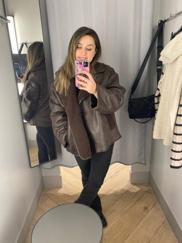 Customer photo review of Laila Faux Leather Jacket