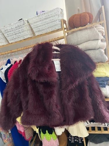 Customer photo review of Jenna Faux Fur Coat