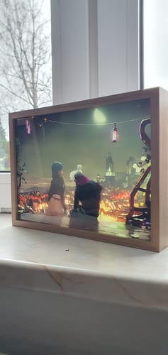 Customer photo review of Arcane: League of Legends Jinx & Ekko Parallel Timeline Anime LED Light Box Photo Frame