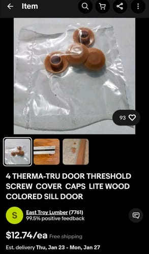 Customer photo review of 3/8" (10mm) Beige Hole Plugs