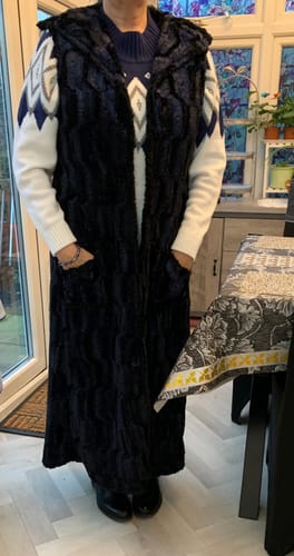 Eunice O. review of Metallic Striped Faux Fur Fabric image 1 out of 1