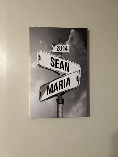 Customer photo review of COUPLES DATE OF LOVE by Cstm Canvas