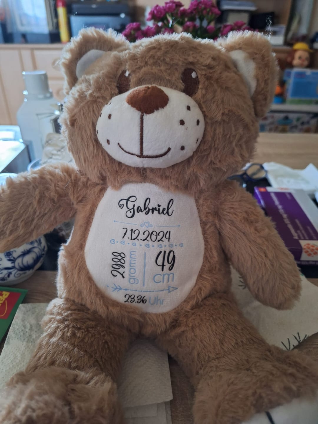 Customer photo review of Zur Geburt - Kinder-Kuschelbär