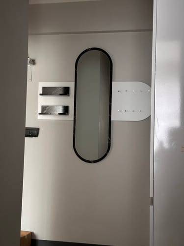 Customer photo review of Rani P3 Aynalı Duvar Askısı Boy Aynası Antrasit - Beyaz Vestiyer