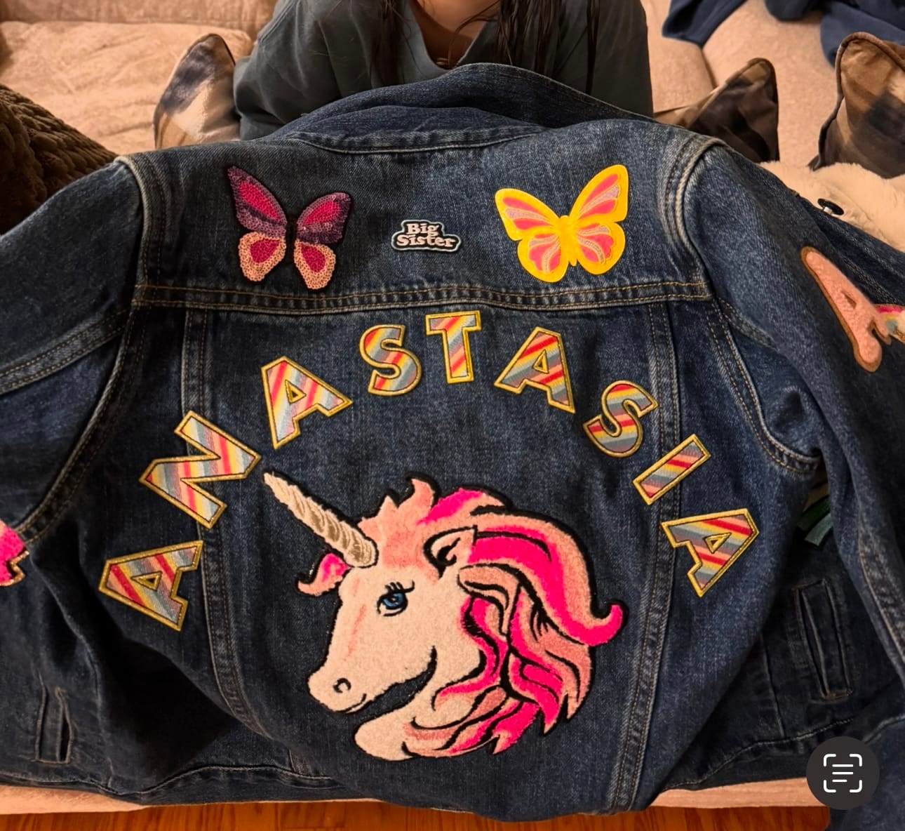 Customer photo review of Design Your Own Patched Denim Jacket
