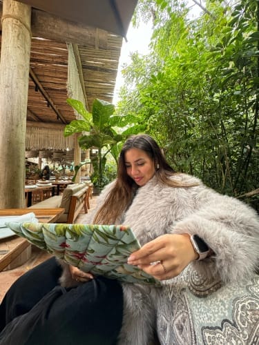 Customer photo review of Jenna Faux Fur Coat
