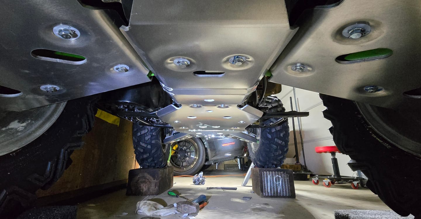 Customer photo review of Complete Aluminum Skid Plates for Kawasaki Brute Force 750i