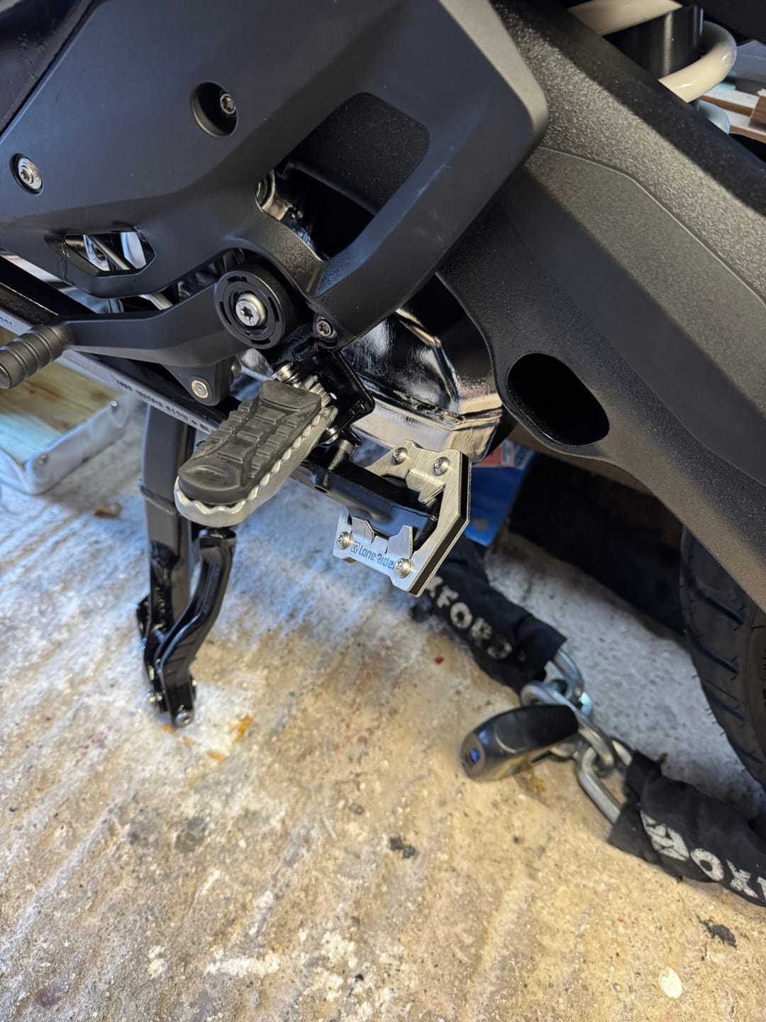 Customer photo review of Side Stand Foot Extension BMW R1300GS