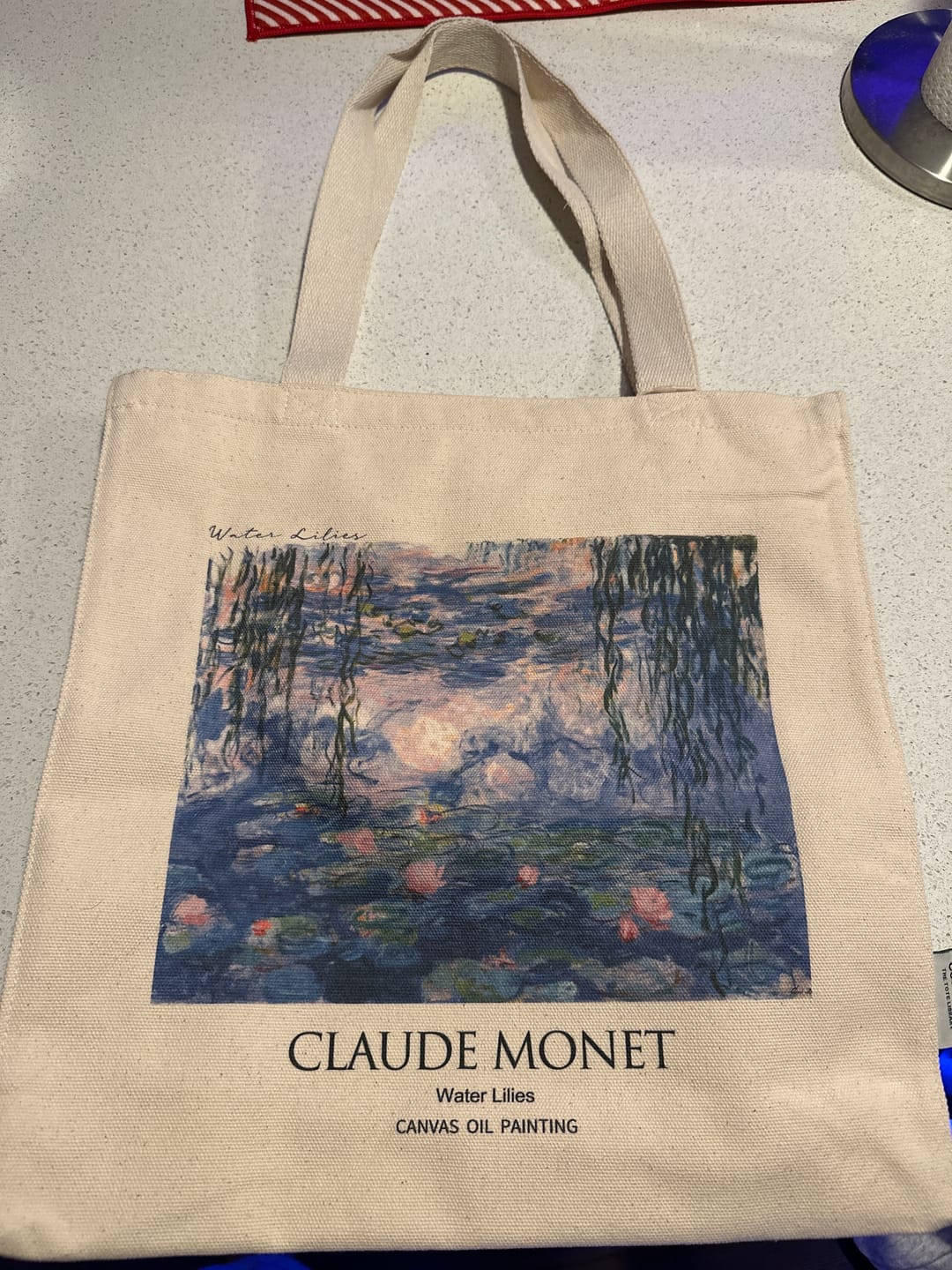 Customer photo review of Claude Monet "Water Lilies" - Tote Bag